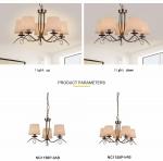 Modern metal chandeliers uk style with lampshahde Kitchen Dining room lighting