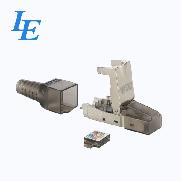 FTP 8P8C Copper Ethernet RJ45 Connector Cat5e Cat6 Cat6A 3U Modular Plug