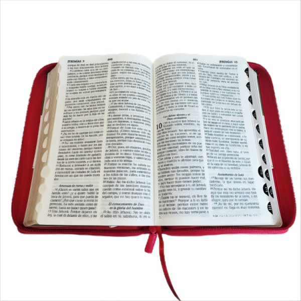Custom Printed PU Cover Bible -zipper binding type，with thumb index
