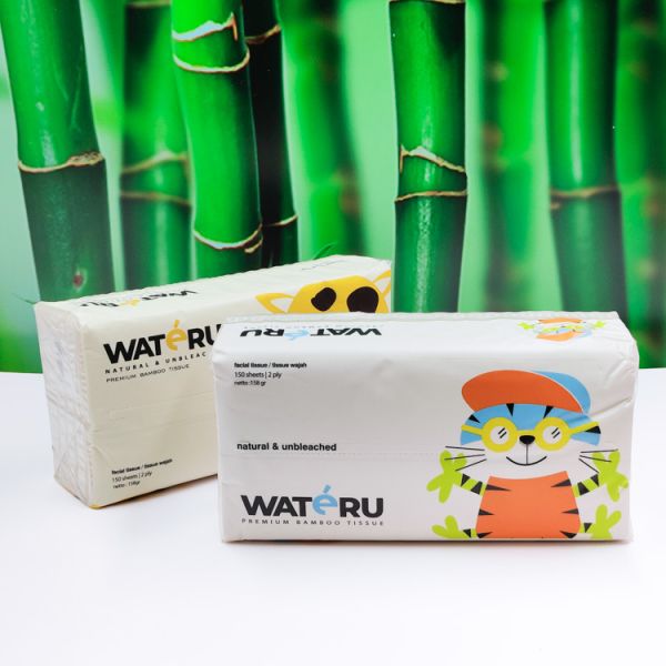 Cost effective china Strong and resilient rectangular shape box bamboo facial tissues paper
