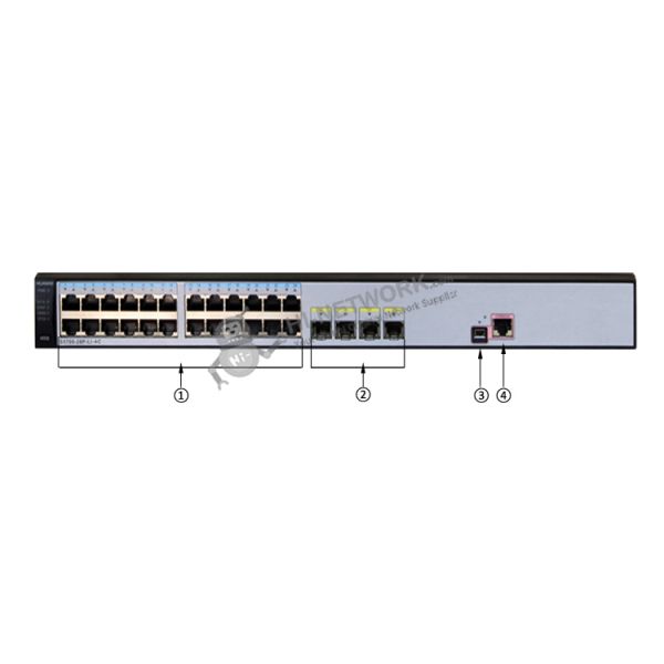 front-panel-s5700-28p-li-ac-datasheet Huawei Switch S5700-28P-LI-AC Layer 2 Ethernet Network Switch with 24 Ethernet 10/100/1000 Ports and Energy-Saving Technology