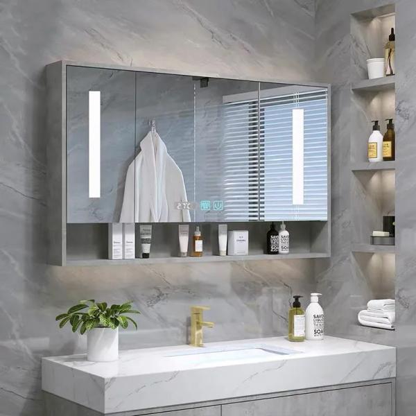 3200K Round Backlit LED Mirror Customized Smart Touch LED Mirror Silver