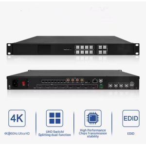 4K Video Processor for LED Display – 1x4/4x1 Splicing & Wall Split Support