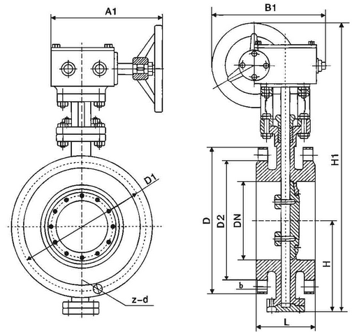Class 150 Stainless Steel Eccentric Butterfly Valve , Flanged Triple Offset Butterfly Valve