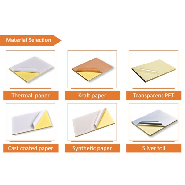 Comprehensive material selection for labels