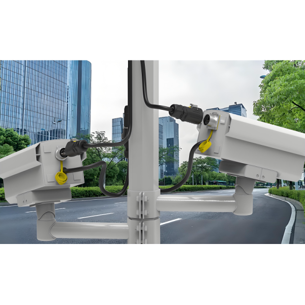 M23 Series Waterproof Circular Connector with 30A Current Rating 100% Dustproof and UL94 V-0 Flame Resistance