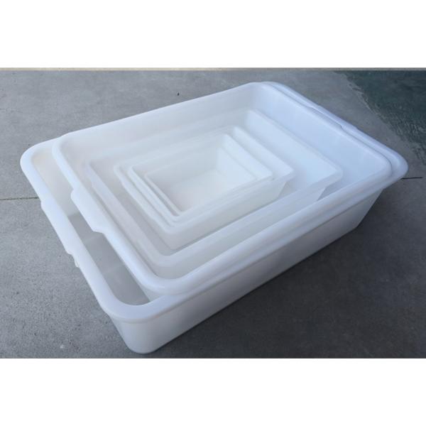 Rectangular Plastic White Lidless Storage Box Supermarket Kitchen Ice Tray