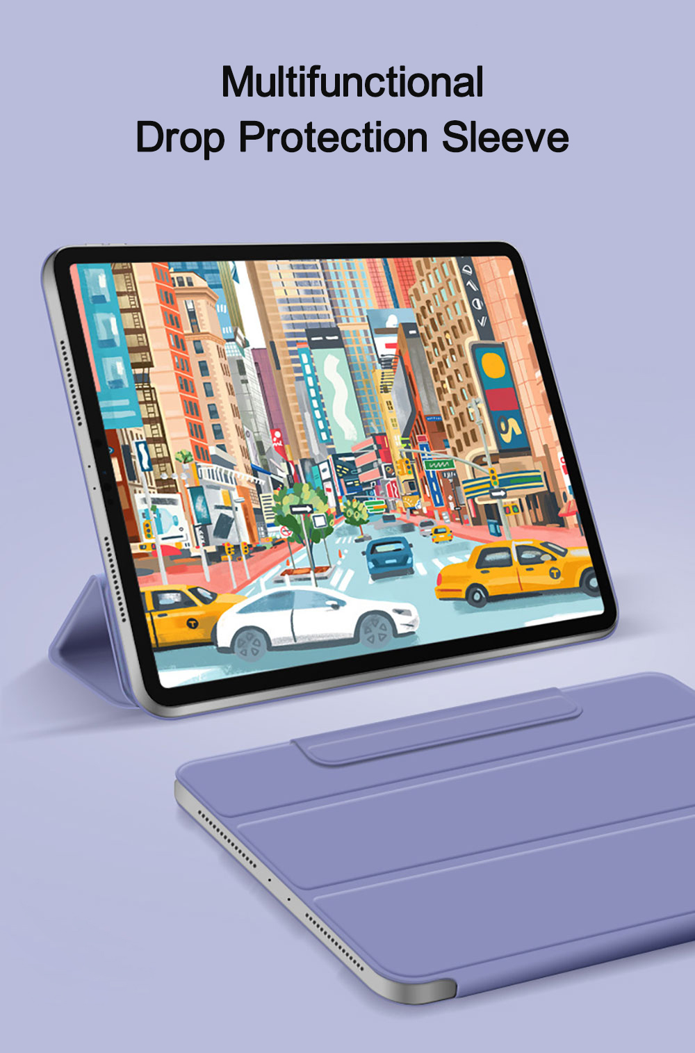 Minimalist Double-Sided Magnetic Case for iPad Tri-Fold Smart Leather Cover Ultra Thin Auto Sleep Wake Stand Protector