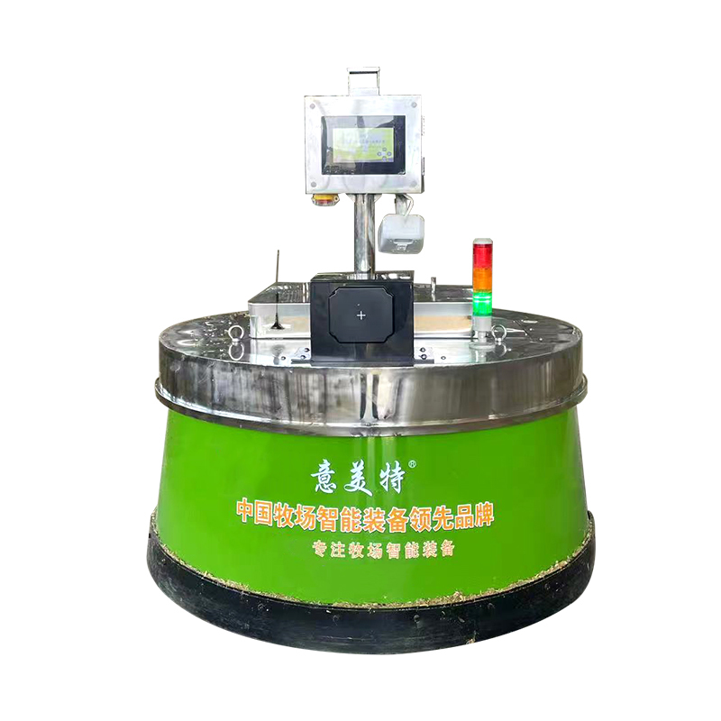 IMETEC Autonomous Feed Pusher Robot LiDAR Depth Camera Navigation Stainless Steel Farm Equipment