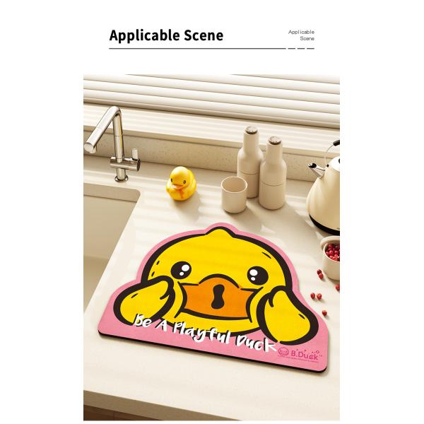 Customizable Cute Cartoon Pattern Kitchen Dish Drying Super Drainage Mat Make It Your Own