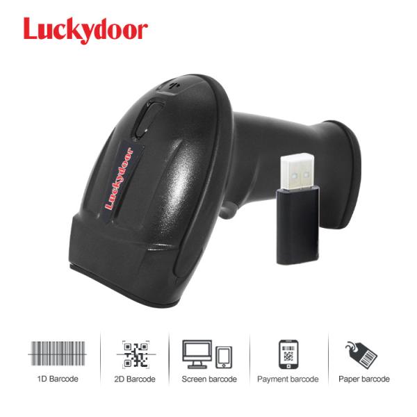 USB Wireless Bluetooth Handhold Barcode Scanner 1D 2D Automatic Barcode Reader