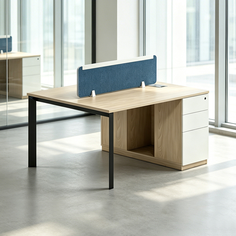 Office Workstation Desks with Custom Size Melamine Board Desktop for Modular Office Furniture Solutions and Workspace Setup