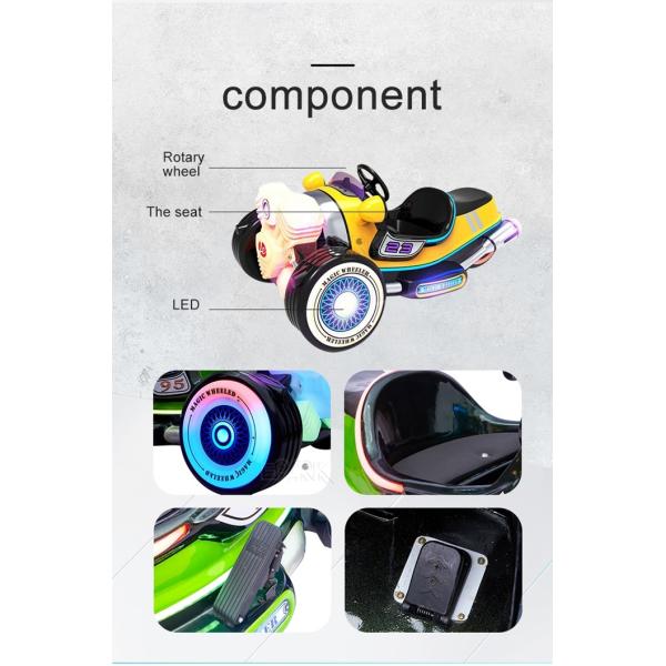 Outdoor Parent-Child Seat Magic Tricycle Battery Car Ride On Car Bumper Cars