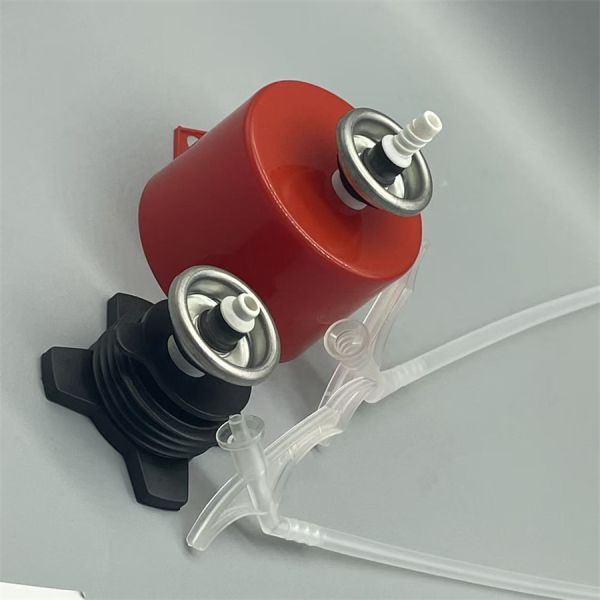 Precision PU foam spray valve close-up view showing construction details