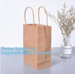 High Brightly Brown Kraft Paper Bag With Handle Custom Print Logo,Kraft Paper