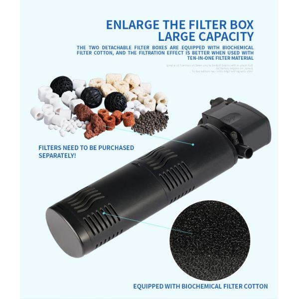240V Submersible Internal Filter Physical And Biological Filtration For Freshwater Aquariums