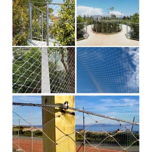 Premium 304 Stainless Steel Wire Rope Safety Net For Security Fencing
