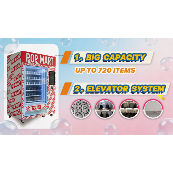 WEIMI POP MART Figure Vending Machine With Elevator System, QR & Card Payment, Touchscreen, Cloud Management