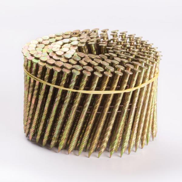Wire Collated Electric Galvanised Coil Nails For Construction Ring Shank 2''