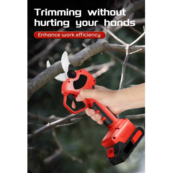 21V Electric Pruning Scissors With Display Lithium Pruning Garden Fruit Tree Branches High Branch Scissors