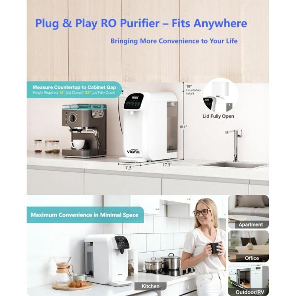 Desktop RO Zero Installation Water Purifier with UV Sterilization