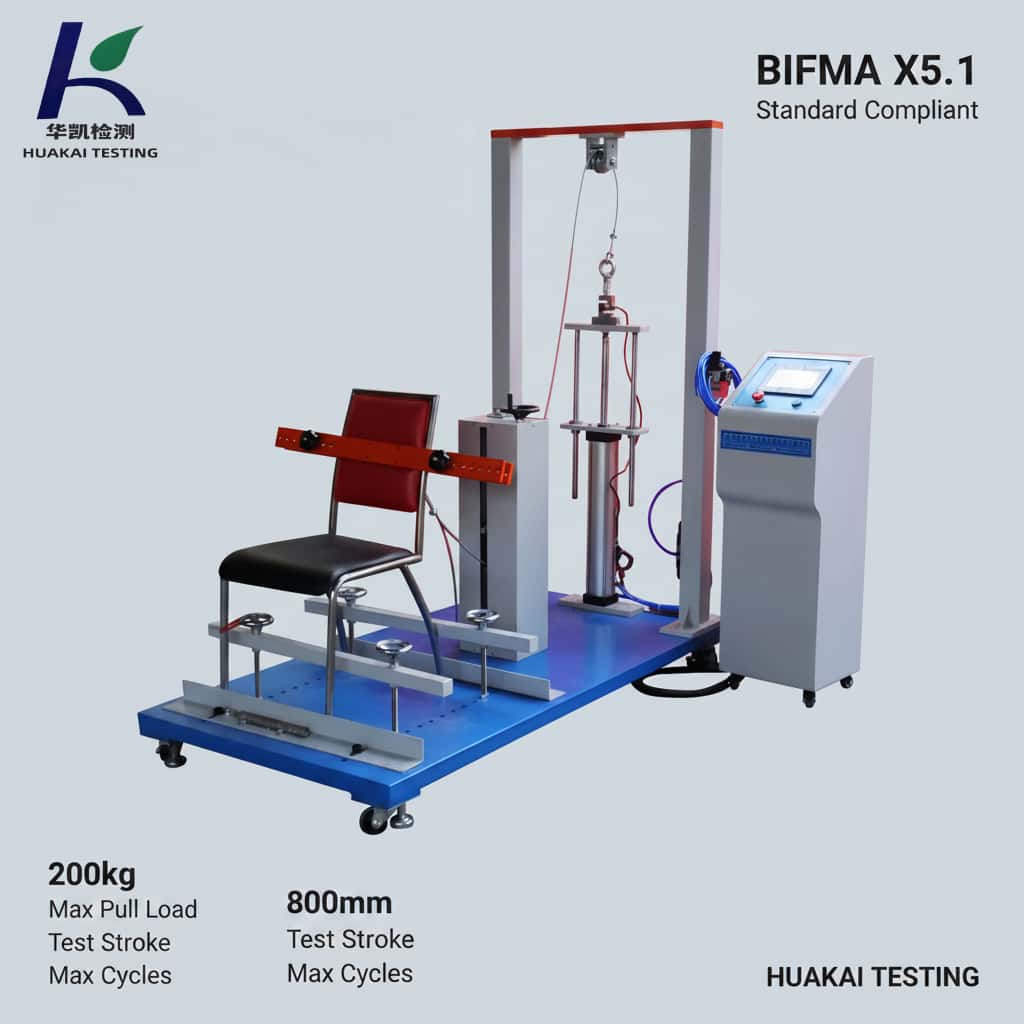 High Precision Furniture Testing Equipment BIFMA Standard Backrest Durability Tester for Chair Quality