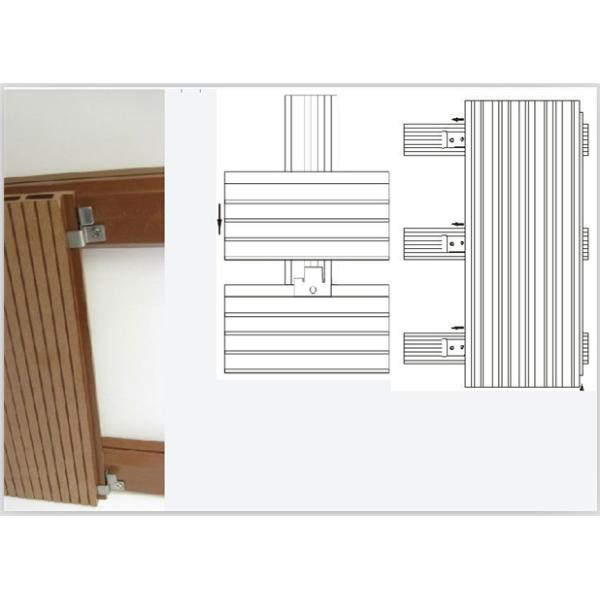 Recyclable Sandalwood WPC Wall Cladding For Building Templates / Construction
