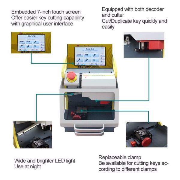 Sec-E9 High Security Automatic Car Key Code Cutting Machine Key Copy mashing