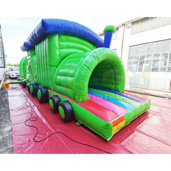 Train Bouncy Castle 13.2X4.7X3M Inflatable Obstacle Course