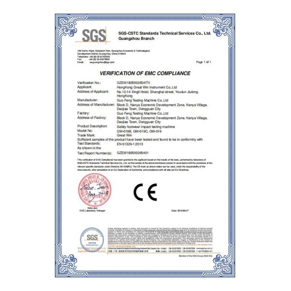 Safety Toecap Impact Testing Machine 1200MM Effective Height AC220V