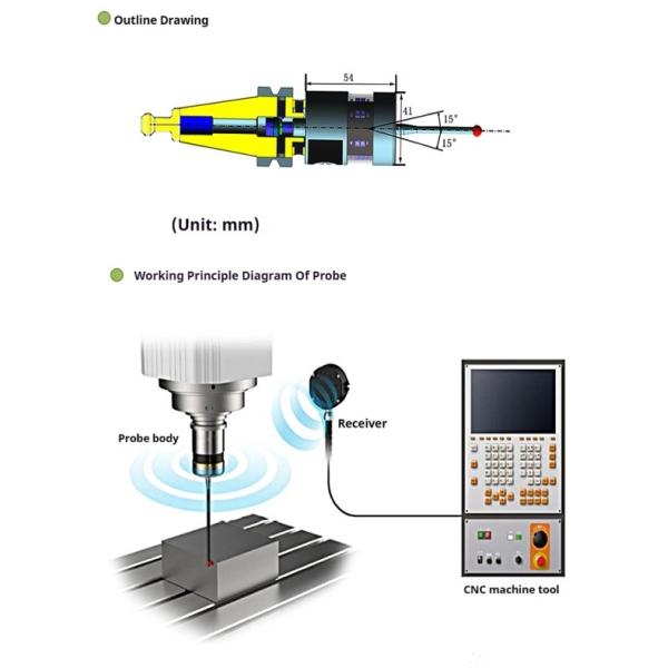 Optical MDP40-1 3D Touch Probe for CNC Machine with Infrared Transmission Suitable for Milling Lathe Workpiece Custom Parts
