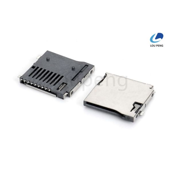 Card insertion force 30-50N Micro Secure Digital Holder Connector Featuring SWP Spring Ensuring Secure Data Connection and Easy Maintenance
