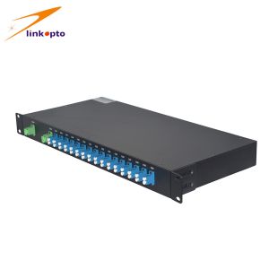1RU Rackmount 24 Channel DWDM Mux Demux Low Insertion Loss With LC / UPC