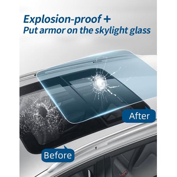 Security 8mil Architectural Window Film Green Silver High Transparency PET Window Film