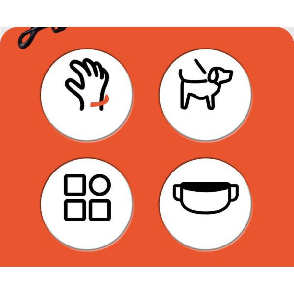 Pet Sports Running Reflective Material Leash Dog Double Handle Leash With Waist Bag Set