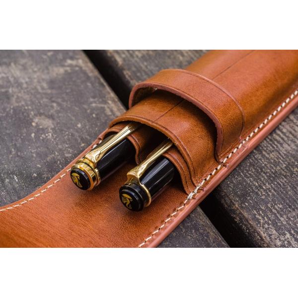 Factory Supply Of Tree Paste Leather Pencil Case, Top Layer Leather, High-End Gift, 2-Piece Pen Holder, Cross-Border Supply PEN HOLDER
