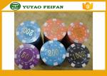 ABS High Quality Poker Chips Dice Striped Plastic Poker Chip With Numbers