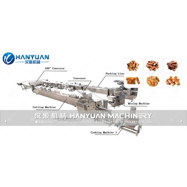 Complete Toffee Nuts Crisp Bar Production Line showing all connected machinery