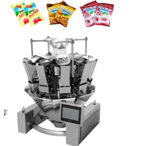 Mini Bear Center Filling Biscuit Packing Machine Multi Heads Weight Packaging