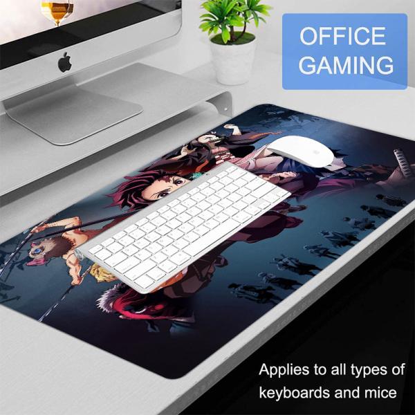 Demon Slayer Desk Mats Xxl Super Fine Surface Anti Slip Waterproof 35X60 Custom Size Mouse Pads Print Office