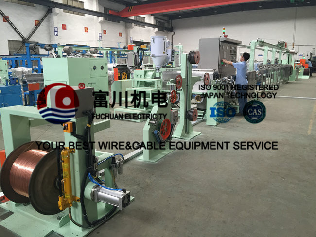 Wire Extrusion Machine For Conductor Dia 1-5mm Core Wire Finished Wire Dia 1.5-6mm