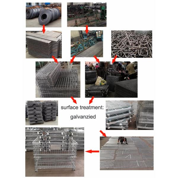 Warehouse Storage 50*50 Wire Mesh Container Hot Dipped Galvanized