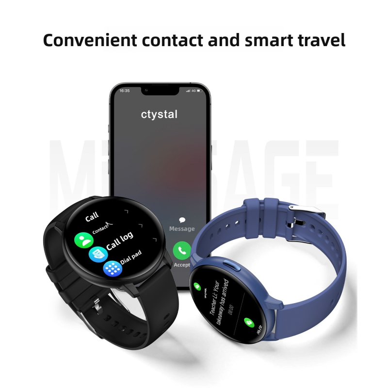 The smartwatch T6 is thin, light, fashionable, Bluetooth call, multi-functional sports watch, and a health monitoring voice assistant