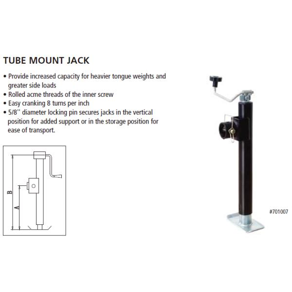 Side Wind 2k Capacity Agricultural Trailer Jacks With Footplate