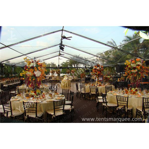 Wind Resistant Transparent Fabric clear event tent Canopy Structure