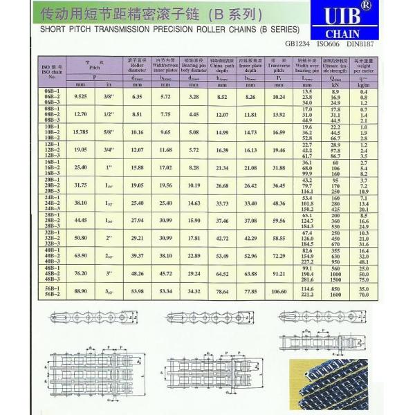 10B-2 roller chain sizes,roller chain specifications,sprocket,stainless steel roller chain