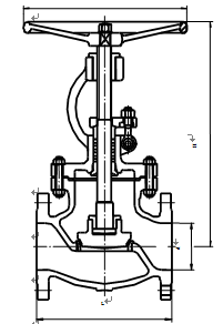 API/ANSI CLASS 150LB/300LB/600LB Flanged Globe Valve With Rising Stem