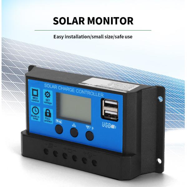 12V/24V PWM Solar Charge Controller Lithium Battery Solar Charge Controller 30A