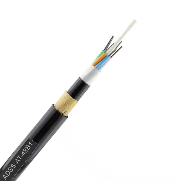 12-96 Core ADSS Fiber Optic Cable Single Double Jacket 4km Customized Logo