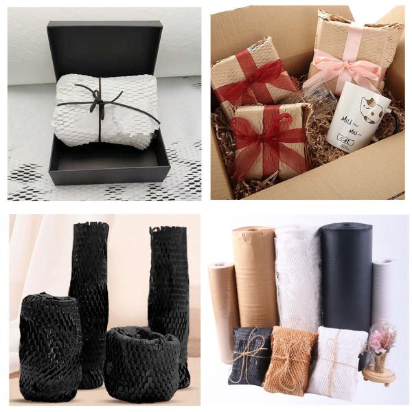 Uncoated Rectangle 50CM*100M Custom Wrap Paper Roll Eco Friendly